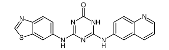 4-(benzo[d]thiazol-6-ylamino)-6-(quinolin-6-ylamino)-1,3,5-triazin-2(1H)-one CAS:677710-73-5 manufacturer & supplier