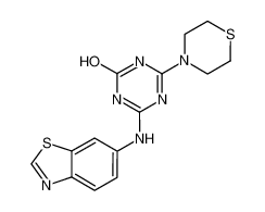 4-(Benzothiazol-6-ylamino)-6-(thiomorpholin-4-yl)-[1,3,5]triazin-2-ol CAS:677711-62-5 manufacturer & supplier