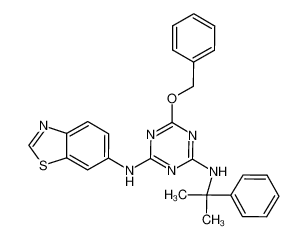 N-(benzothiazol-6-yl)-6-benzyloxy-N'-(1-methyl-1-phenylethyl)-[1,3,5]triazine-2,4-diamine CAS:677711-72-7 manufacturer & supplier