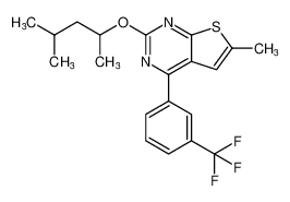 6-methyl-2-((4-methylpentan-2-yl)oxy)-4-(3-(trifluoromethyl)phenyl)thieno[2,3-d]pyrimidine CAS:677714-66-8 manufacturer & supplier