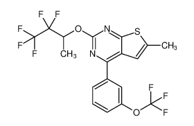 6-methyl-2-((3,3,4,4,4-pentafluorobutan-2-yl)oxy)-4-(3-(trifluoromethoxy)phenyl)thieno[2,3-d]pyrimidine CAS:677715-03-6 manufacturer & supplier