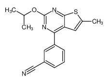 Benzonitrile, 3-[6-methyl-2-(1-methylethoxy)thieno[2,3-d]pyrimidin-4-yl]- CAS:677715-99-0 manufacturer & supplier