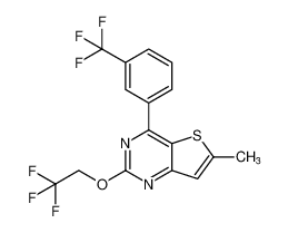 6-methyl-2-(2,2,2-trifluoroethoxy)-4-(3-(trifluoromethyl)phenyl)thieno[3,2-d]pyrimidine CAS:677716-24-4 manufacturer & supplier