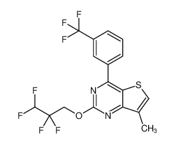 7-methyl-2-(2,2,3,3-tetrafluoropropoxy)-4-(3-(trifluoromethyl)phenyl)thieno[3,2-d]pyrimidine CAS:677716-32-4 manufacturer & supplier