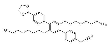 [1,1':4',1'-Terphenyl]-4-acetonitrile, 4'-(1,3-dioxolan-2-yl)-2',5'-dioctyl- CAS:677725-74-5 manufacturer & supplier