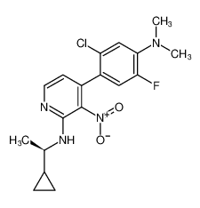 (R)-4-(2-chloro-4-(dimethylamino)-5-fluorophenyl)-N-(1-cyclopropylethyl)-3-nitropyridin-2-amine CAS:677743-76-9 manufacturer & supplier