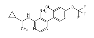 6-(2-chloro-4-(trifluoromethoxy)phenyl)-N4-(1-cyclopropylethyl)pyrimidine-4,5-diamine CAS:677744-19-3 manufacturer & supplier