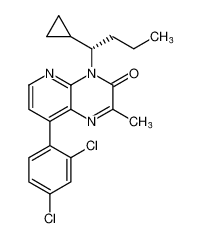 (S)-4-(1-cyclopropylbutyl)-8-(2,4-dichlorophenyl)-2-methylpyrido[2,3-b]pyrazin-3(4H)-one CAS:677744-27-3 manufacturer & supplier