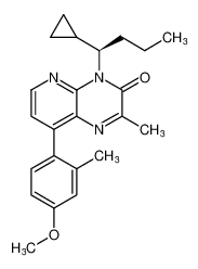 (R)-4-(1-cyclopropylbutyl)-8-(4-methoxy-2-methylphenyl)-2-methylpyrido[2,3-b]pyrazin-3(4H)-one CAS:677744-30-8 manufacturer & supplier