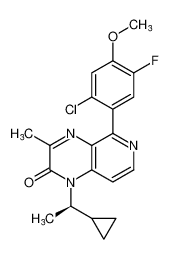 (R)-5-(2-chloro-5-fluoro-4-methoxyphenyl)-1-(1-cyclopropylethyl)-3-methylpyrido[3,4-b]pyrazin-2(1H)-one CAS:677744-71-7 manufacturer & supplier