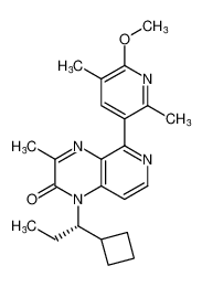 (S)-1-(1-cyclobutylpropyl)-5-(6-methoxy-2,5-dimethylpyridin-3-yl)-3-methylpyrido[3,4-b]pyrazin-2(1H)-one CAS:677745-12-9 manufacturer & supplier