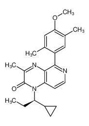 (R)-1-(1-cyclopropylpropyl)-5-(4-methoxy-2,5-dimethylphenyl)-3-methylpyrido[3,4-b]pyrazin-2(1H)-one CAS:677745-15-2 manufacturer & supplier