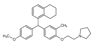 1-(2-(4-((4-methoxyphenyl)(5,6,7,8-tetrahydronaphthalen-1-yl)methyl)-2-methylphenoxy)ethyl)pyrrolidine CAS:677761-77-2 manufacturer & supplier