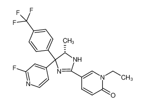 1-ethyl-5-[(5S)-4-(2-fluoro-4-pyridyl)-5-methyl-4-(4-trifluoromethylphenyl)-2-imidazolin-2-yl]-2-pyridone CAS:677762-25-3 manufacturer & supplier