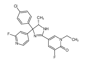 1-ethyl-3-fluoro-5-[(5S)-4-(4-chlorophenyl)-4-(2-fluoro-4-pyridyl)-5-methyl-2-imidazolin-2-yl]-2-pyridone CAS:677762-45-7 manufacturer & supplier