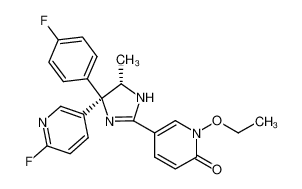 1-ethoxy-5-[(4R,5S)-4-(4-fluorophenyl)-4-(6-fluoro-3-pyridyl)-5-methyl-2-imidazolin-2-yl]-2-pyridone CAS:677762-54-8 manufacturer & supplier