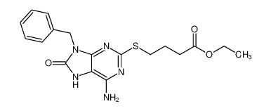 ethyl 4-((6-amino-9-benzyl-8-oxo-8,9-dihydro-7H-purin-2-yl)thio)butanoate CAS:677774-27-5 manufacturer & supplier