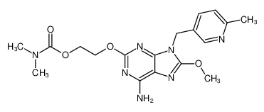 2-((6-amino-8-methoxy-9-((6-methylpyridin-3-yl)methyl)-9H-purin-2-yl)oxy)ethyl dimethylcarbamate CAS:677775-49-4 manufacturer & supplier