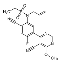 N-allyl-N-(2-cyano-5-(5-cyano-6-methoxypyrimidin-4-yl)-4-fluorophenyl)ethanesulfonamide CAS:677776-35-1 manufacturer & supplier