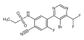 N-(5-(5-bromo-6-(difluoromethyl)pyrimidin-4-yl)-2-cyano-4-fluorophenyl)ethanesulfonamide CAS:677776-44-2 manufacturer & supplier