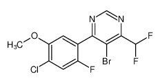 5-bromo-4-(4-chloro-2-fluoro-5-methoxyphenyl)-6-(difluoromethyl)pyrimidine CAS:677776-81-7 manufacturer & supplier