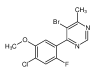 Pyrimidine, 5-bromo-4-(4-chloro-2-fluoro-5-methoxyphenyl)-6-methyl- CAS:677777-83-2 manufacturer & supplier