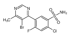 5-(5-bromo-6-methylpyrimidin-4-yl)-2-chloro-4-fluorobenzenesulfonamide CAS:677777-87-6 manufacturer & supplier