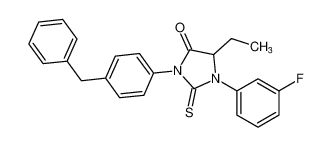 3-(4-benzylphenyl)-5-ethyl-1-(3-fluorophenyl)-2-thioxoimidazolidin-4-one CAS:677778-42-6 manufacturer & supplier