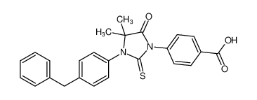 4-(3-(4-benzylphenyl)-4,4-dimethyl-5-oxo-2-thioxoimidazolidin-1-yl)benzoic acid CAS:677778-50-6 manufacturer & supplier