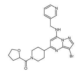 (4-(3-bromo-7-((pyridin-3-ylmethyl)amino)pyrazolo[1,5-a]pyrimidin-5-yl)piperidin-1-yl)(tetrahydrofuran-2-yl)methanone CAS:677782-56-8 manufacturer & supplier