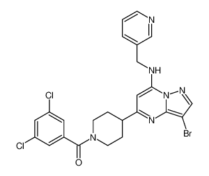 (4-(3-bromo-7-((pyridin-3-ylmethyl)amino)pyrazolo[1,5-a]pyrimidin-5-yl)piperidin-1-yl)(3,5-dichlorophenyl)methanone CAS:677783-09-4 manufacturer & supplier