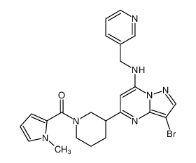 (3-(3-bromo-7-((pyridin-3-ylmethyl)amino)pyrazolo[1,5-a]pyrimidin-5-yl)piperidin-1-yl)(1-methyl-1H-pyrrol-2-yl)methanone CAS:677783-38-9 manufacturer & supplier