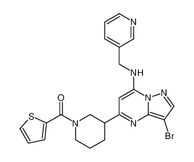 (3-(3-bromo-7-((pyridin-3-ylmethyl)amino)pyrazolo[1,5-a]pyrimidin-5-yl)piperidin-1-yl)(thiophen-2-yl)methanone CAS:677783-39-0 manufacturer & supplier