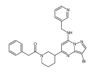 1-(3-(3-bromo-7-((pyridin-3-ylmethyl)amino)pyrazolo[1,5-a]pyrimidin-5-yl)piperidin-1-yl)-2-phenylethan-1-one CAS:677783-44-7 manufacturer & supplier