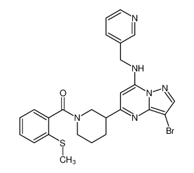 (3-(3-bromo-7-((pyridin-3-ylmethyl)amino)pyrazolo[1,5-a]pyrimidin-5-yl)piperidin-1-yl)(2-(methylthio)phenyl)methanone CAS:677783-77-6 manufacturer & supplier