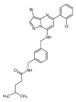 N-(3-(((3-bromo-5-(2-chlorophenyl)pyrazolo[1,5-a]pyrimidin-7-yl)amino)methyl)benzyl)-4-methylpentanamide CAS:677784-25-7 manufacturer & supplier