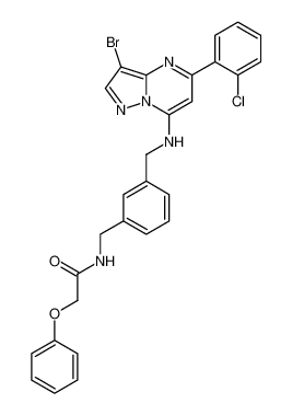 N-(3-(((3-bromo-5-(2-chlorophenyl)pyrazolo[1,5-a]pyrimidin-7-yl)amino)methyl)benzyl)-2-phenoxyacetamide CAS:677784-48-4 manufacturer & supplier