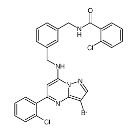 N-(3-(((3-bromo-5-(2-chlorophenyl)pyrazolo[1,5-a]pyrimidin-7-yl)amino)methyl)benzyl)-2-chlorobenzamide CAS:677784-51-9 manufacturer & supplier