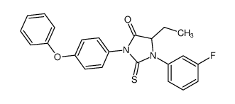 5-ethyl-1-(3-fluorophenyl)-3-(4-phenoxyphenyl)-2-thioxoimidazolidin-4-one CAS:677797-98-7 manufacturer & supplier