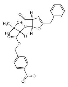 (S)-2-((1S)-3-benzyl-7-oxo-(1rH,5cH)-4-oxa-2,6-diaza-bicyclo[3.2.0]hept-2-en-6-yl)-3-mercapto-3-methyl-butyric acid 4-nitro-benzyl ester CAS:67807-58-3 manufacturer & supplier