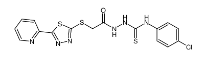 N-(4-chlorophenyl)-2-(2-((5-(pyridin-2-yl)-1,3,4-thiadiazol-2-yl)thio)acetyl)hydrazine-1-carbothioamide CAS:678154-94-4 manufacturer & supplier