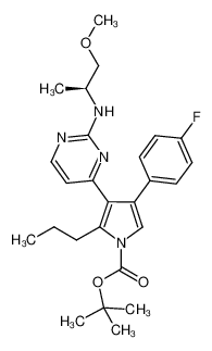 tert-butyl (S)-4-(4-fluorophenyl)-3-(2-((1-methoxypropan-2-yl)amino)pyrimidin-4-yl)-2-propyl-1H-pyrrole-1-carboxylate CAS:678161-90-5 manufacturer & supplier