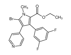 ethyl 5-bromo-3-(3,5-difluorophenyl)-1-methyl-4-(pyridin-4-yl)-1H-pyrrole-2-carboxylate CAS:678162-04-4 manufacturer & supplier