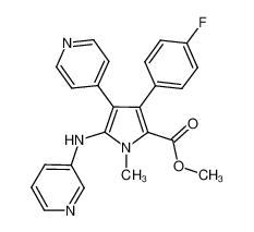 methyl 3-(4-fluorophenyl)-1-methyl-5-(pyridin-3-ylamino)-4-(pyridin-4-yl)-1H-pyrrole-2-carboxylate CAS:678162-64-6 manufacturer & supplier