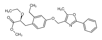 (S)-2-ethoxy-3-[2-ethyl-4-(5-methyl-2-phenyl-oxazol-4-ylmethoxy)-phenyl]- propionic acid methyl ester CAS:678164-03-9 manufacturer & supplier