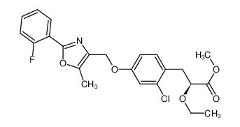 (S)-3-{2-chloro-4-[2-(2-fluoro-phenyl)-5-methyl-oxazol-4-ylmethoxy]-phenyl}-2-ethoxy-propionic acid methyl ester CAS:678164-24-4 manufacturer & supplier