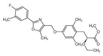 (S)-2-ethoxy-3-{4-[2-(4-fluoro-3-methyl-phenyl)-5-methyl-oxazol-4-ylmethoxy]-2,6-dimethyl-phenyl}-propionic acid methyl ester CAS:678164-65-3 manufacturer & supplier