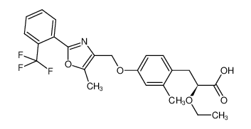 (S)-2-ethoxy-3-{2-methyl-4-[5-methyl-2-(2-trifluoromethyl-phenyl)-oxazol-4ylmethoxy]-phenyl}-propionic acid CAS:678164-75-5 manufacturer & supplier