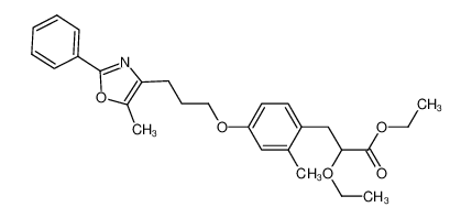 (rac)-2-ethoxy-3-{2-methyl-4-[3-(5-methyl-2-phenyl-oxazol-4-yl)-propoxy]-phenyl}-propionic acid ethyl ester CAS:678164-98-2 manufacturer & supplier