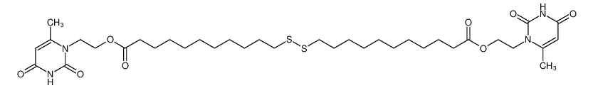 bis(2-(6-methyl-2,4-dioxo-3,4-dihydropyrimidin-1(2H)-yl)ethyl) 11,11'-disulfanediyldiundecanoate CAS:678174-09-9 manufacturer & supplier